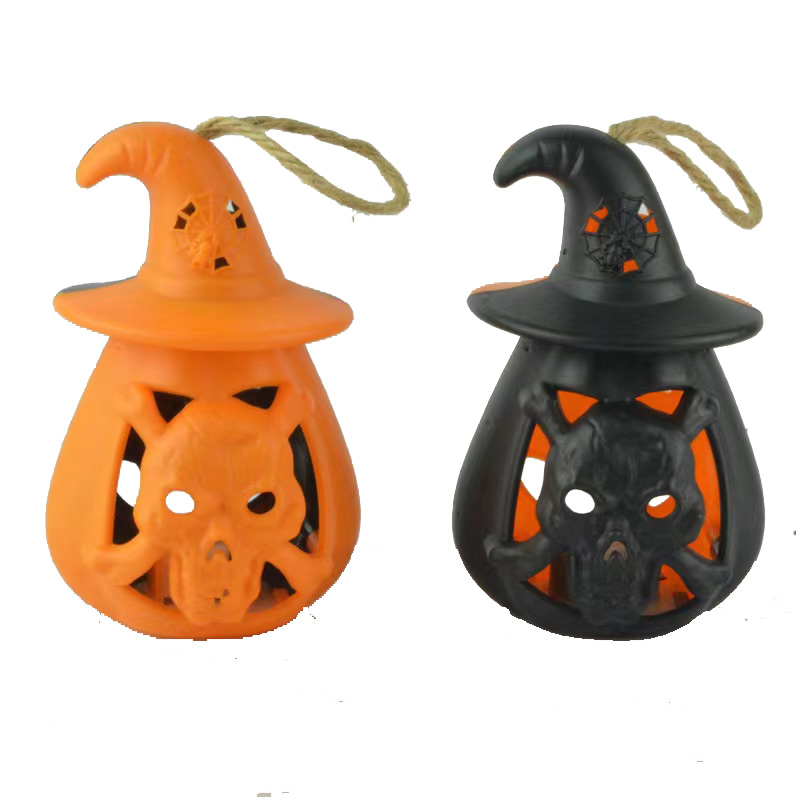ハロウィン 飾り かぼちゃ ドクロ ライト 2個セット 骸骨 髑髏 置物