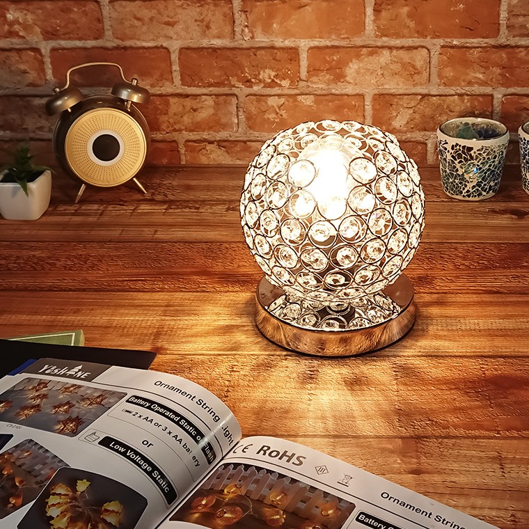 DENKO HOME（電光ホーム） テーブルランプ クリスタル ビーズ LED電球