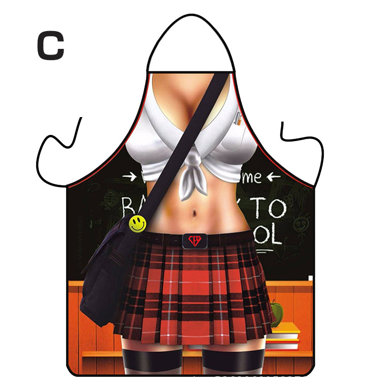 エプロン コスチューム 仮装 仮装 変装 3D プリント 防水 エプロン 筋肉 セクシー ナース ビキニ ブラジャー 制服 コスプレ