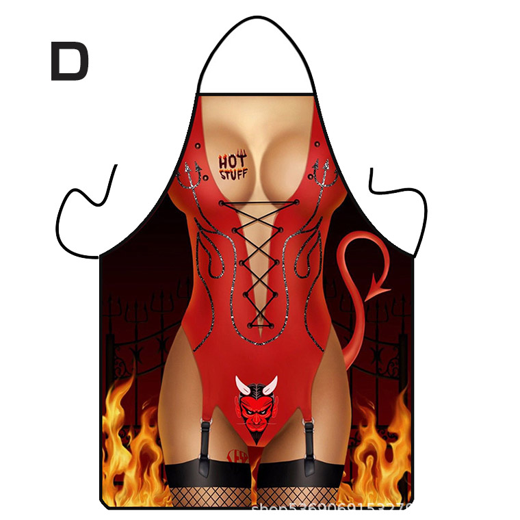 エプロン コスチューム 仮装 仮装 変装 3D プリント 防水 エプロン 筋肉 セクシー ナース ビキニ ブラジャー 制服 コスプレ