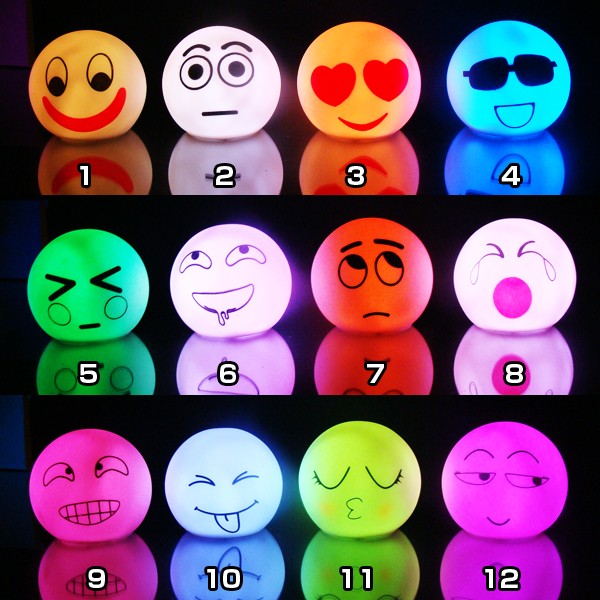 光る 置物 顔文字 光る Ledグラデーションライト 絵文字 笑顔 表情 豊か 喜怒哀楽 丸 球体 丸型 ライト モチーフライト 光るledグッズ Kmledkamomoji バラエティ本舗 通販 Yahoo ショッピング