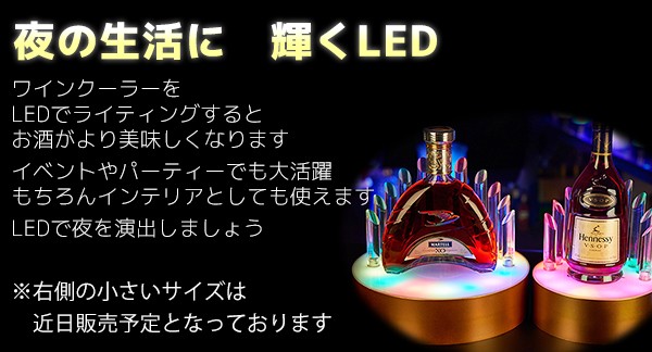 光る LED ボトルスタンド 24×28cm 充電式 お酒 ライトアップ