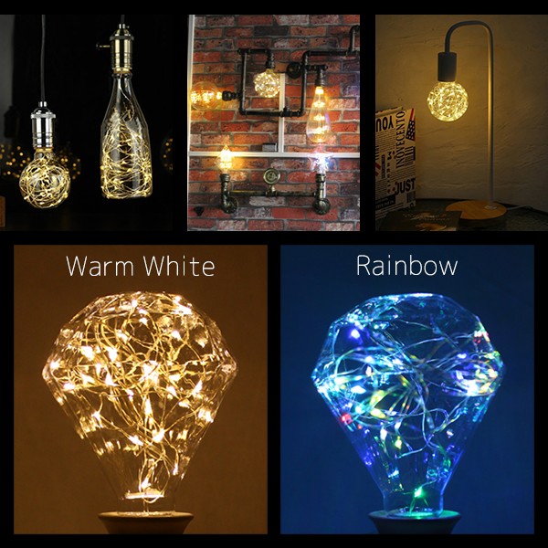 DENKO HOME（電光ホーム） エジソン電球 LED E26 1.7W led全2色 幅95mm