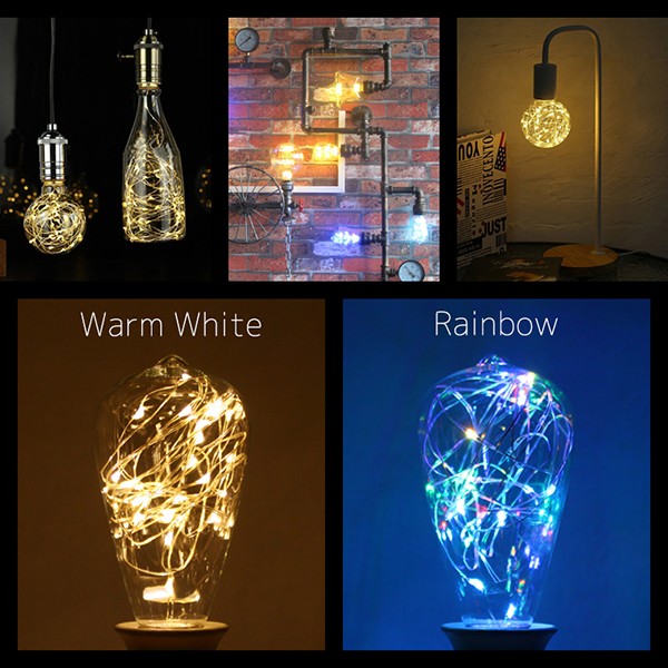 DENKO HOME（電光ホーム） エジソン電球 LED E26 1.7W led全2色 幅64mm