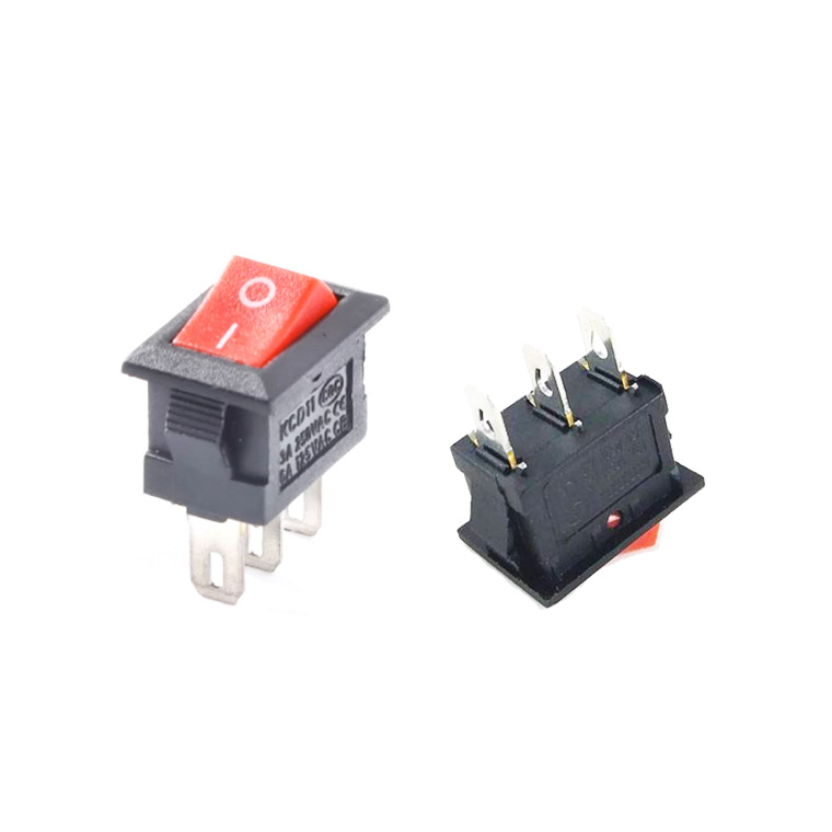 5個セット ミニ ロッカースイッチ 3ピン 単極双投 式 3ポジション ONーON 6A 250VAC 10A 125VAC 配線 基盤取付 DIY 工作 