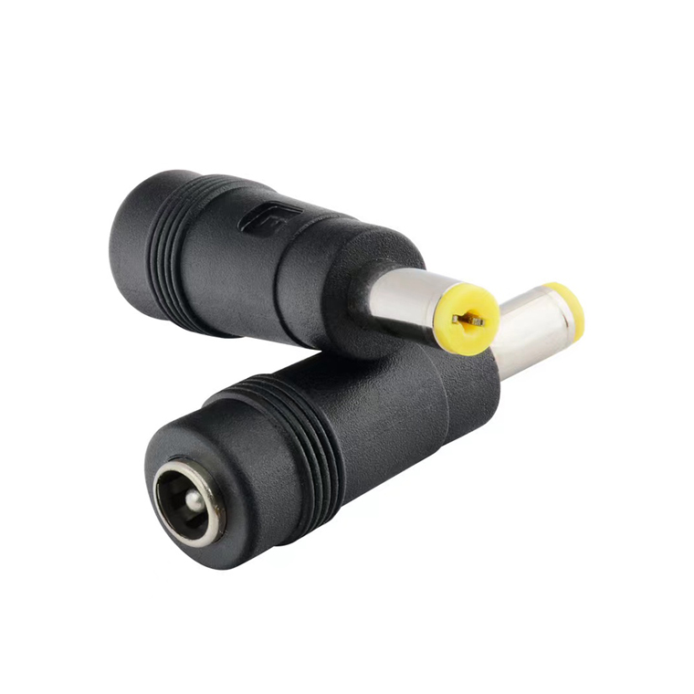 DCジャック DCプラグ 変換 アダプター (E) メス5.5×2.1 →オス5.5×1.7