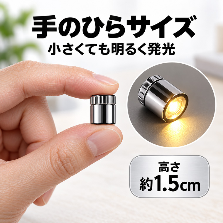 ミニLEDライト 電池式 超小型 直径約1.1cm 高さ約1.5cm LR41電池使用 電池交換可能 選べる6タイプ