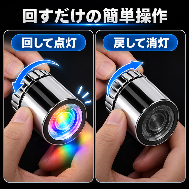 ミニLEDライト 電池式 超小型 直径約1.1cm 高さ約1.5cm LR41電池使用 電池交換可能 選べる6タイプ