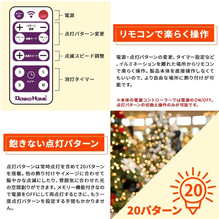 DENKO HOME（電光ホーム） イルミネーション モチーフライト ダブル