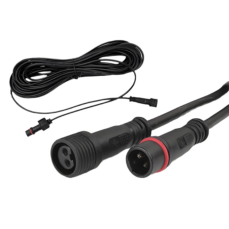 延長コード 5m 直径1.0cm 2ピン 延長ケーブル ソーラー 照明用ライト 防犯カメラ 用 屋外 防水 防雨 