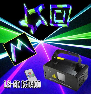 3D レーザービーム レーザーステージ ライト LS-3DRGB400 RGB三 
