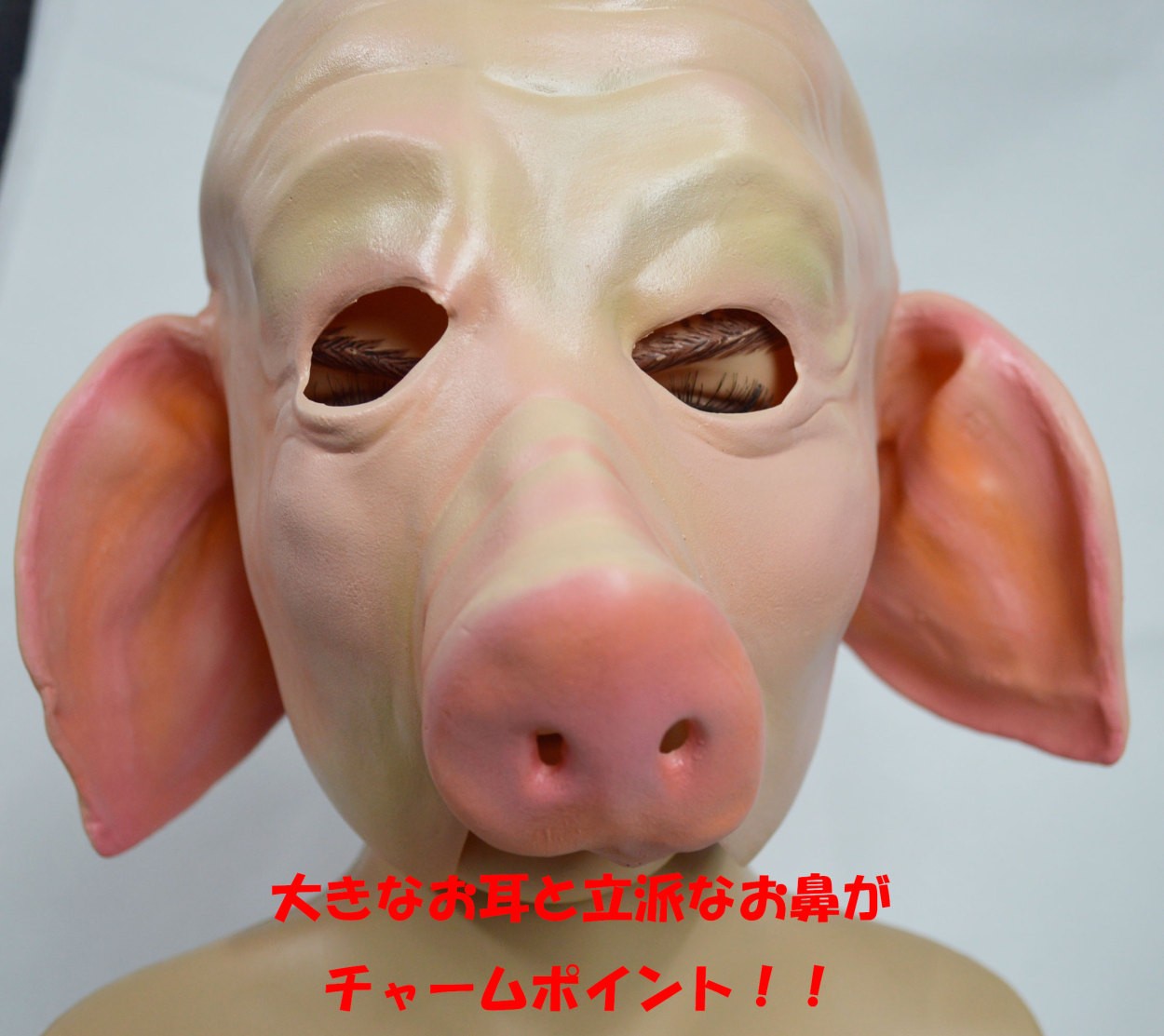 特徴ある！耳のデカいブタのマスク03