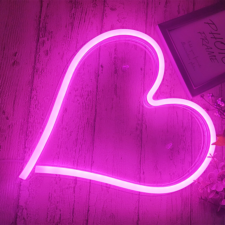 DENKO HOME（電光ホーム） LED ネオンサイン ハート 愛 ラブ Heart USB