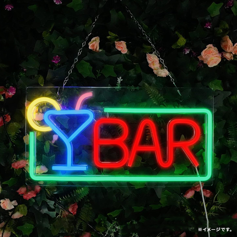 DENKO HOME（電光ホーム） LED ネオンサイン BAR 看板 バー アルコール