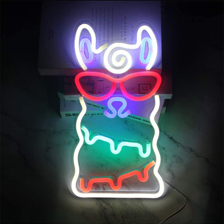 DENKO HOME（電光ホーム） LED ネオンサイン アルパカ USB ネオン