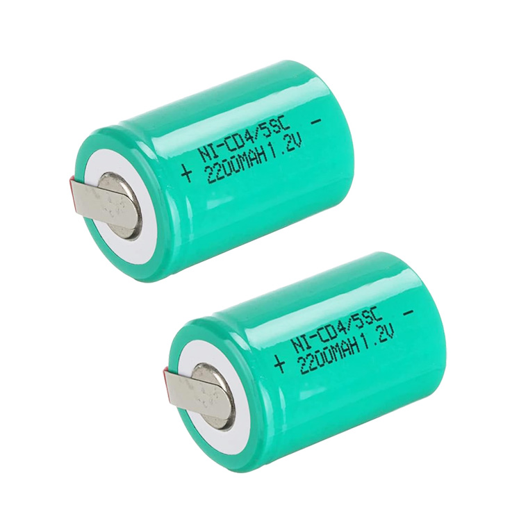 ニッケルカドミウム電池 ニッカド充電池 1.2V NI-CD 4/5 SC 2200mAh タブ端子付