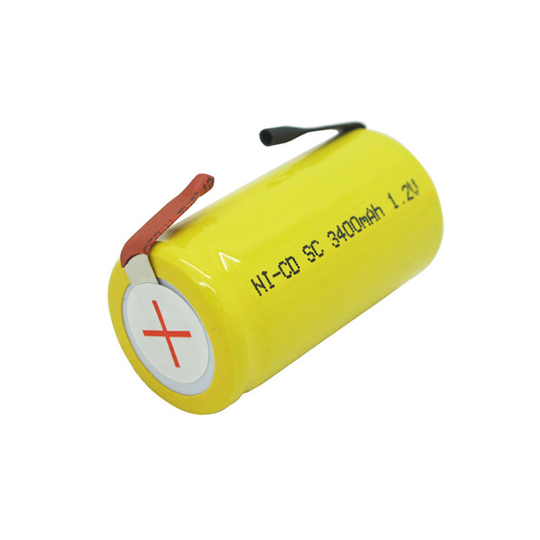 ニッケルカドミウム電池 ニッカド充電池 1.2V NI-CD SC3400mAh タブ端子付