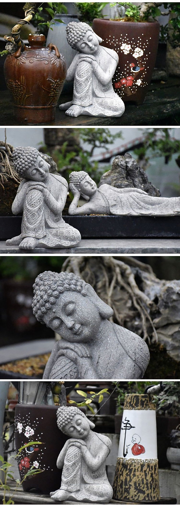 仏教美術　青佑作　白檀彫刻　釈迦座像　仏像　置物　共箱　C　7011 仏教美術 青佑作 白檀彫刻 釈迦座像 仏像 置物 共箱 C 7011 彫刻