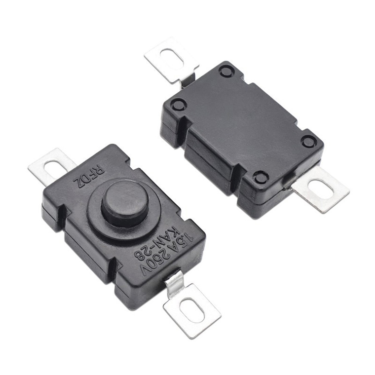 DENKO HOME（電光ホーム） 【2個セット】小型プッシュスイッチ ON/OFF