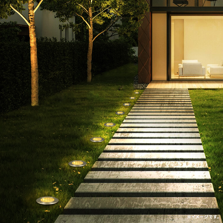 DENKO HOME（電光ホーム） ソーラー ガーデンライト 埋め込み 単品 高