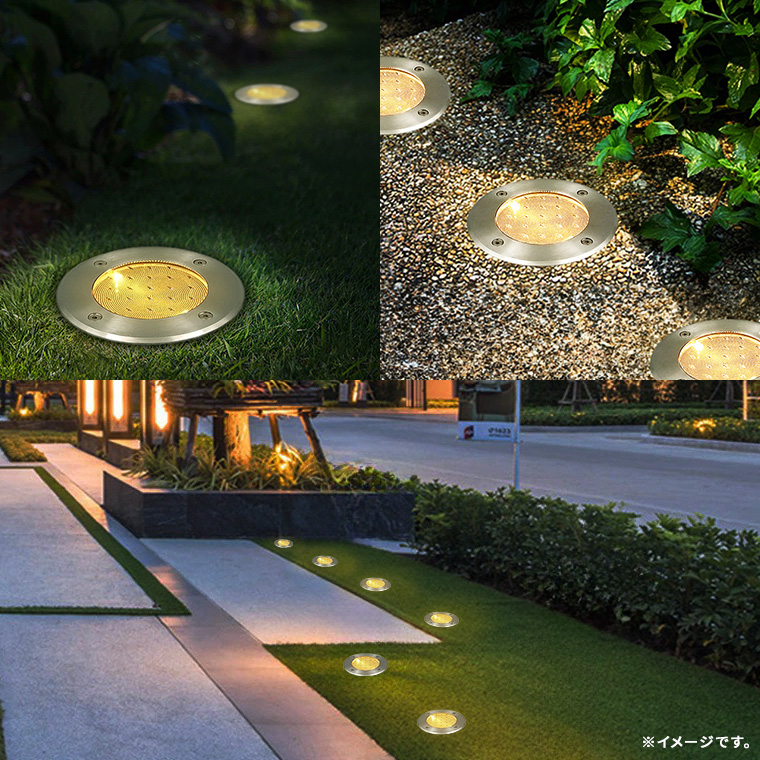 DENKO HOME（電光ホーム） ソーラー ガーデンライト 埋め込み 単品 高