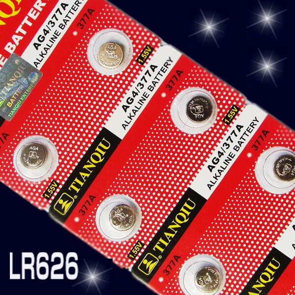 アルカリボタン電池 LR626 AG4 100個セット 10シート コイン電池