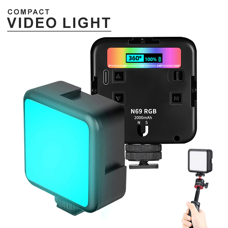 撮影用ライト | 小型LEDビデオライト Amazon | ONZIM【2024革新版】LEDビデオライト LED自撮りライト