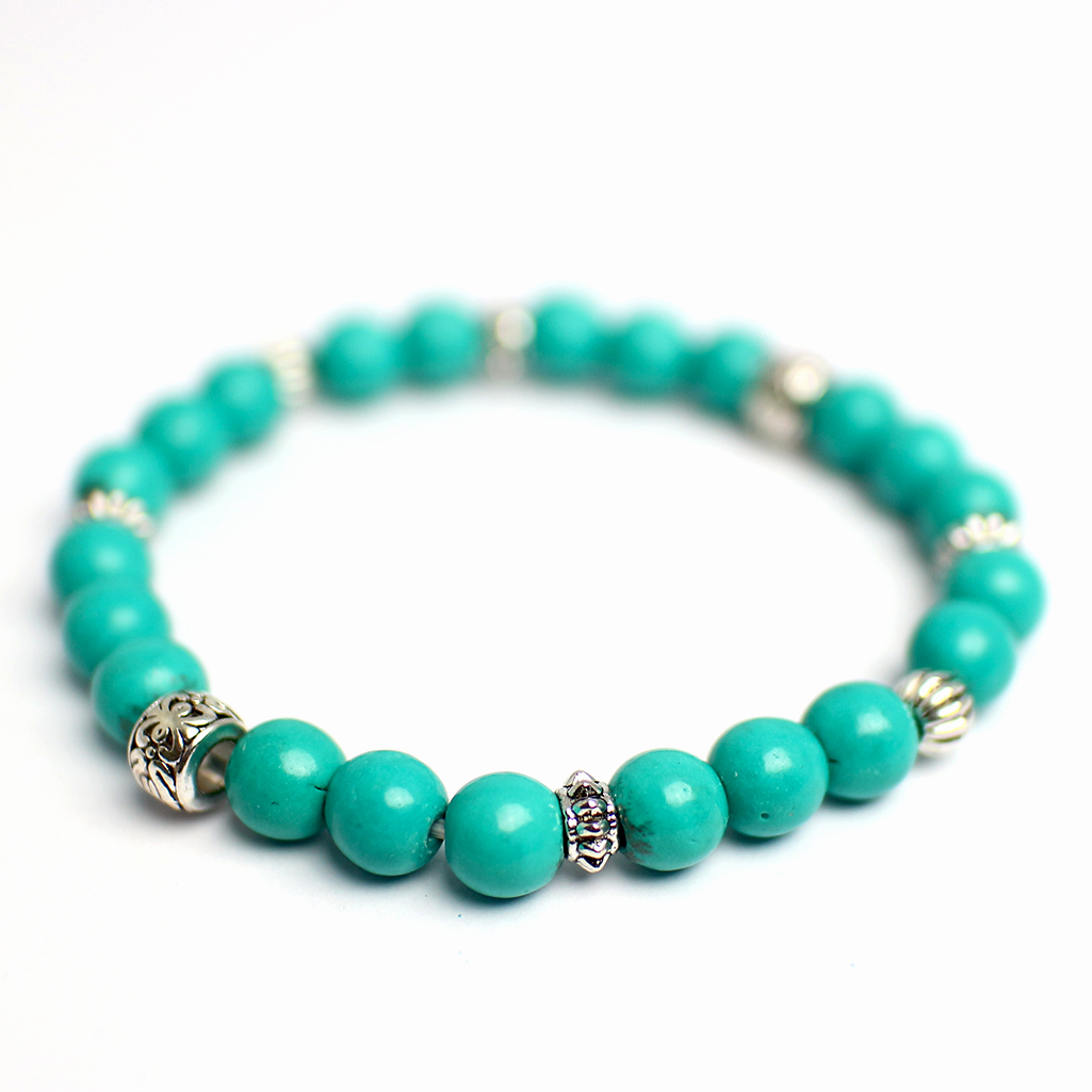 天然石 ターコイズ パワーストーン ブレスレット SS005 アミュレット 開運風水 送料無料 |  | 01