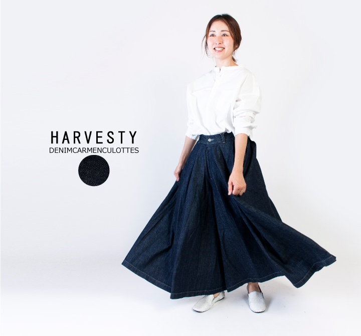 HARVESTY ハーベスティ デニムカルメンキュロット A21803-2