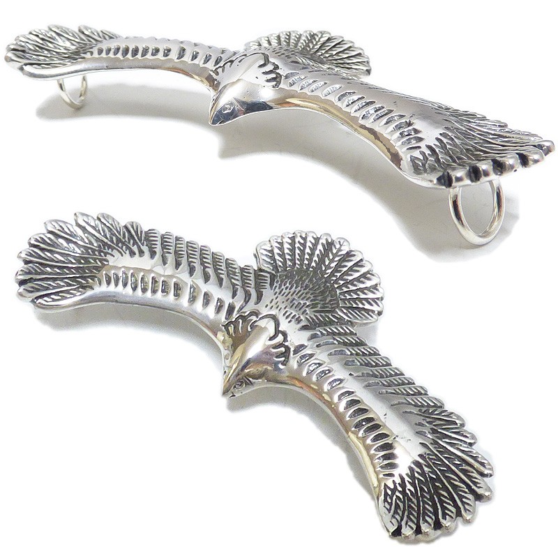 68mm 大型ネイティブ リアル イーグル(鷲) シルバー925 ペンダント