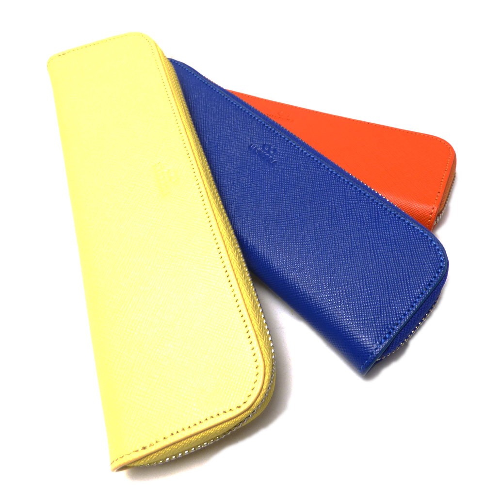 ペンケース イタリアン サフィアーノレザー（牛革） ラウンド