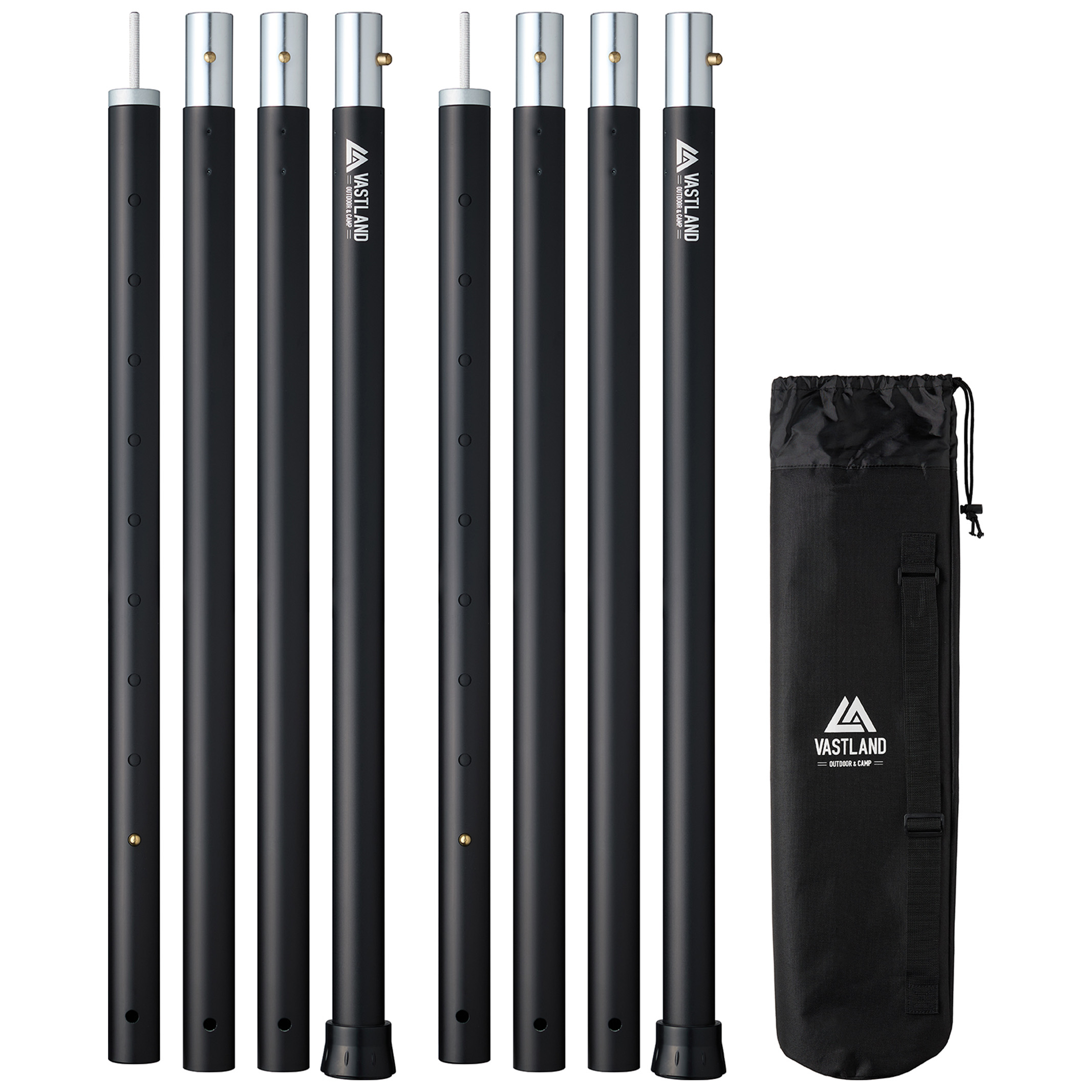 VASTLAND タープポール テントポール アルミ 2本セット 280cm