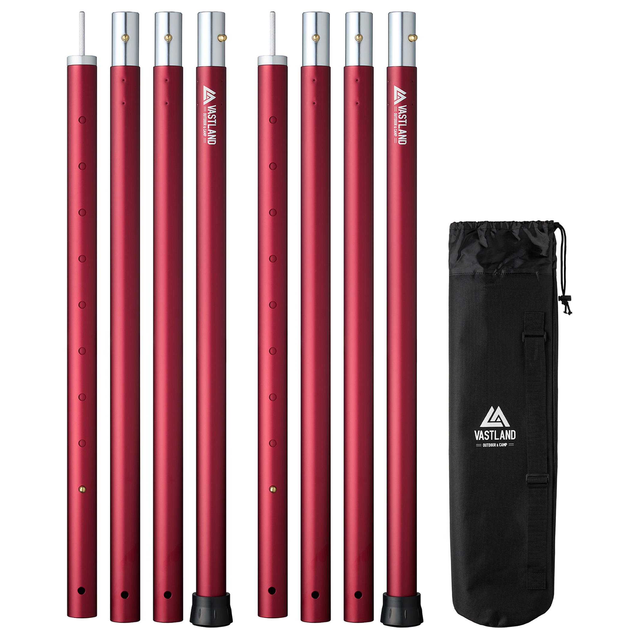 VASTLAND タープポール テントポール アルミ 2本セット 280cm