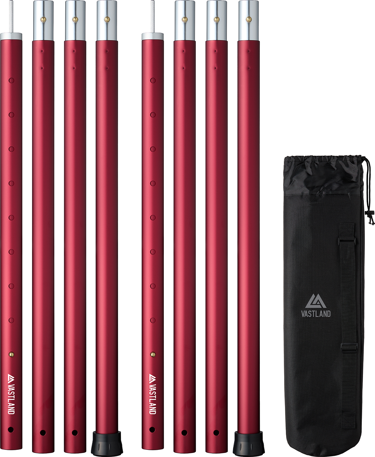 VASTLAND タープポール テントポール アルミ 2本セット 280cm
