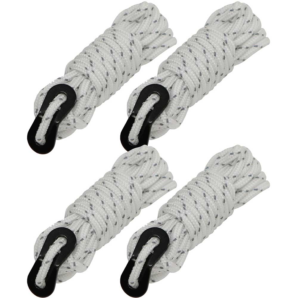 VASTLAND 自在ロープ 直径4mm 長さ4m 4本セット テント タープ