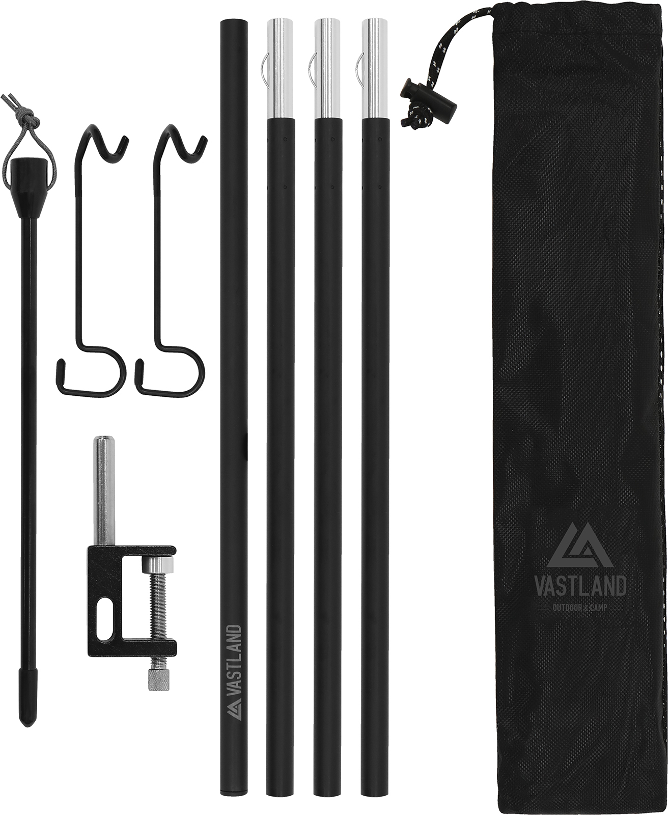 VASTLAND ランタンスタンド 2WAY ランタンポール テーブル用クランプ