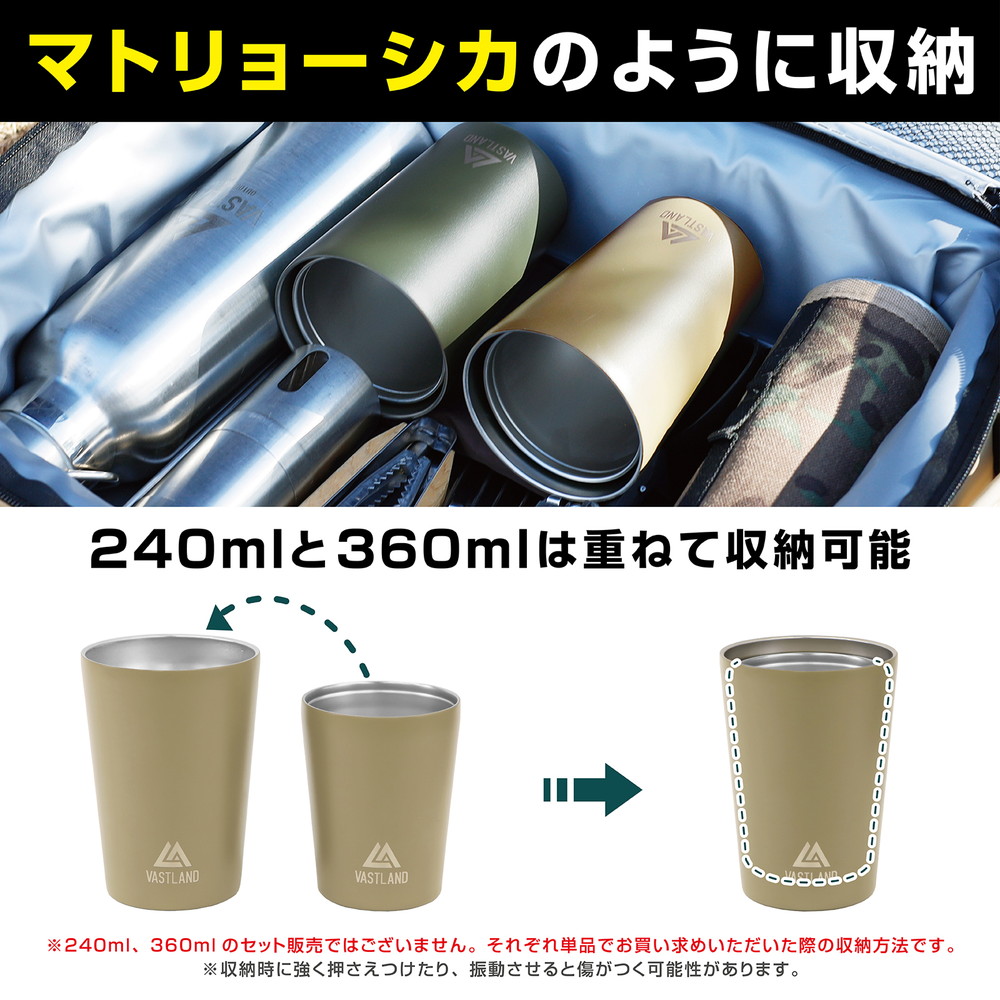 VASTLAND タンブラー 蓋付き 真空断熱 コーヒータンブラー コンビニマグ 保温保冷 360ml｜vastland｜07