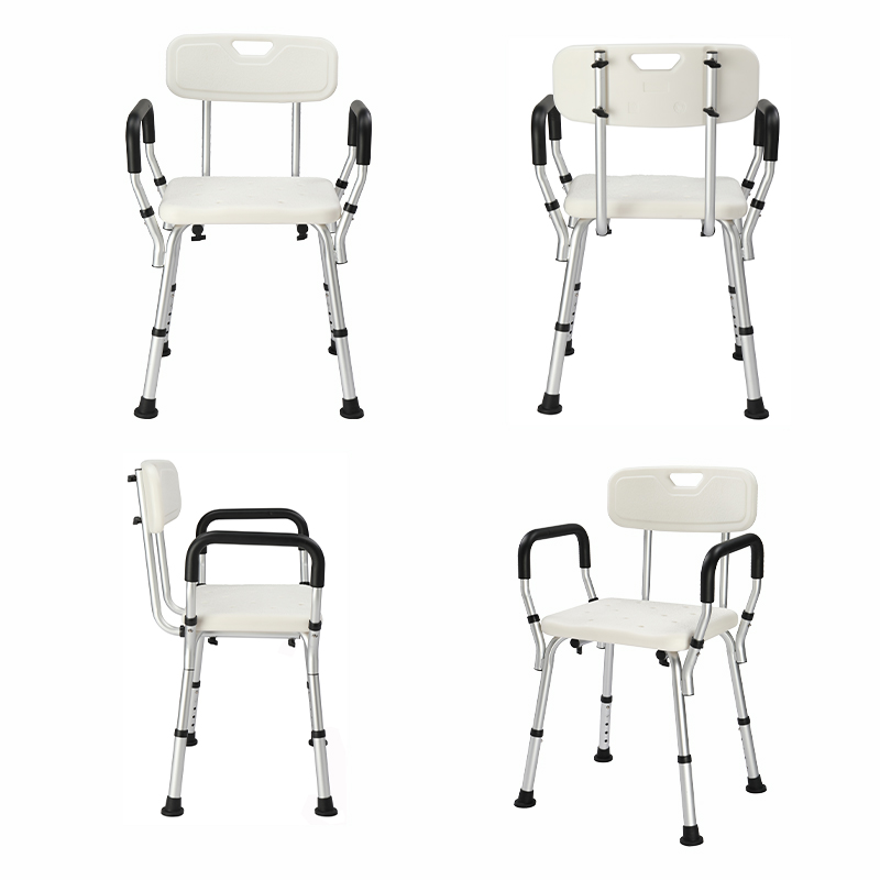 シャワーチェア 6段階 介護用 お風呂 椅子 肘付き 背もたれ付き 高さ