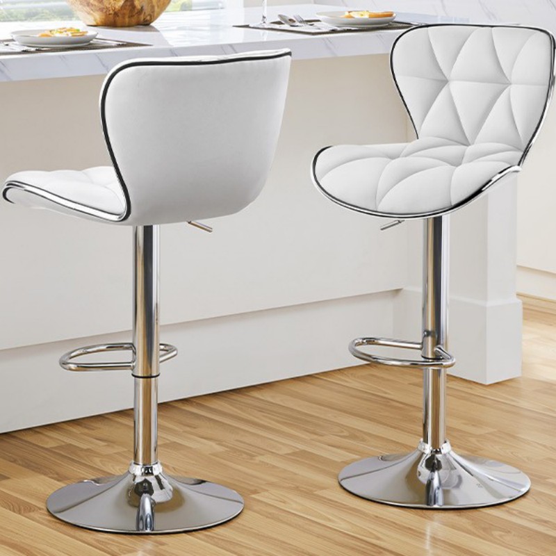 2脚組 カウンター バーチェア 椅子 ソフトレザー 昇降式 組み立て簡単 回転 カウンターチェア 2脚セット 回転 昇降式 バーチェアー 高い背もたれ