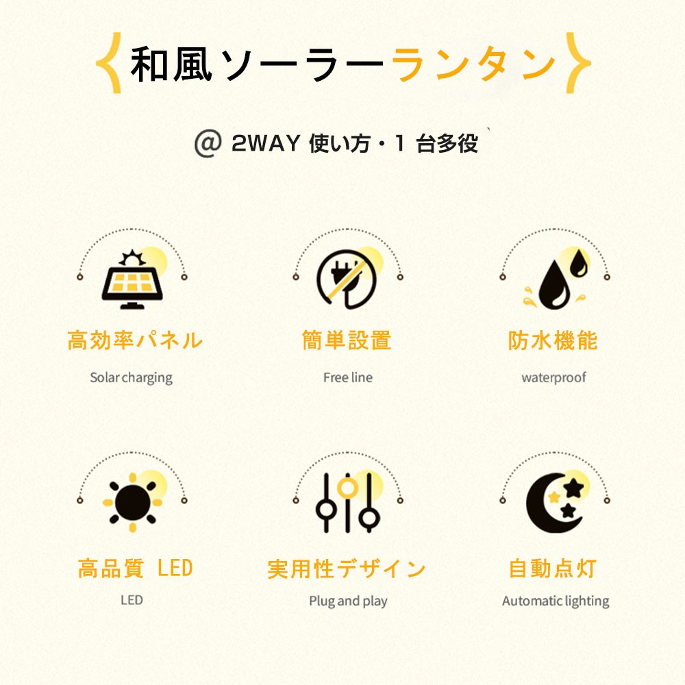 LEDソーラーライト 屋外 高輝度 電球色 鼓...の詳細画像1