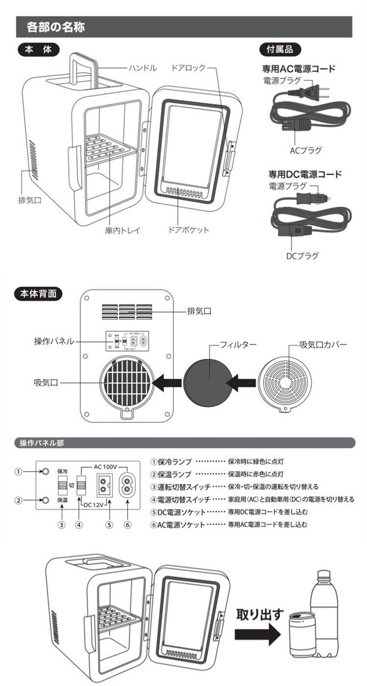 1年保証】冷温庫 小型 車載5L 冷温庫 保冷庫 保温庫 ミニ冷蔵庫 静音 