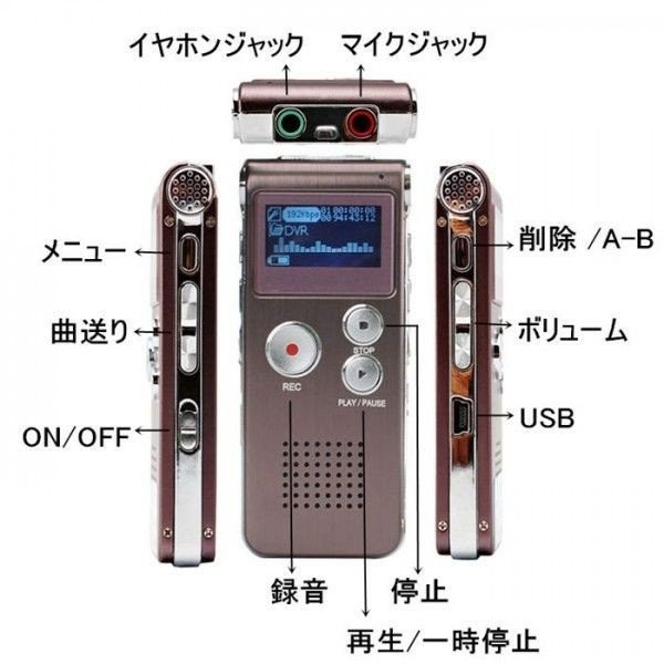 ボイスレコーダー 小型 ICレコーダー 4GBメモリ内蔵 電話録音 スピーカー搭載 長時間 高音質 2色選ぶ  :88007007-8800744:ヴァストマート - 通販 - Yahoo!ショッピング