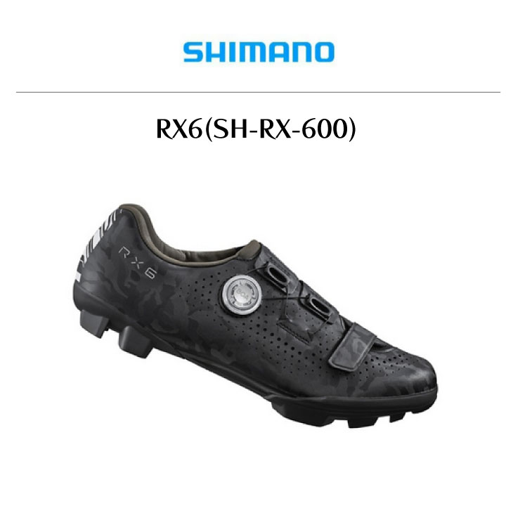 即納：43.0)SHIMANO シマノ RX6(SH-RX600)ブラック グラベル シューズ