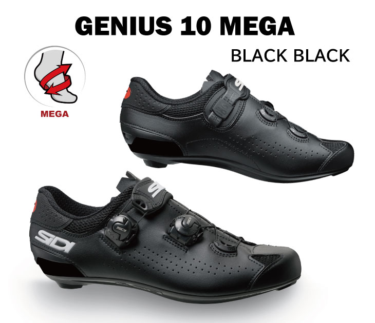 2024 SIDI シディ GENIUS 10 MEGA ジーニアス10メガ BLACK BLACK ブラックブラック ROAD (SPD-SL)  シューズ