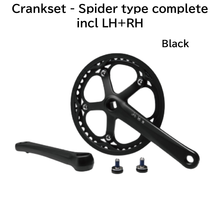 BROMPTON ブロンプトン CRANKSET - SPIDER TYPE COMPLETE INCL LH+RH