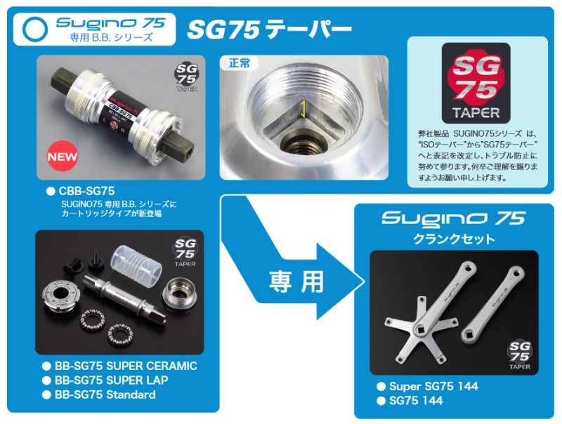 選べる２個セット SUGINO(スギノ) ボトムブラケットセット SG75 BB SET