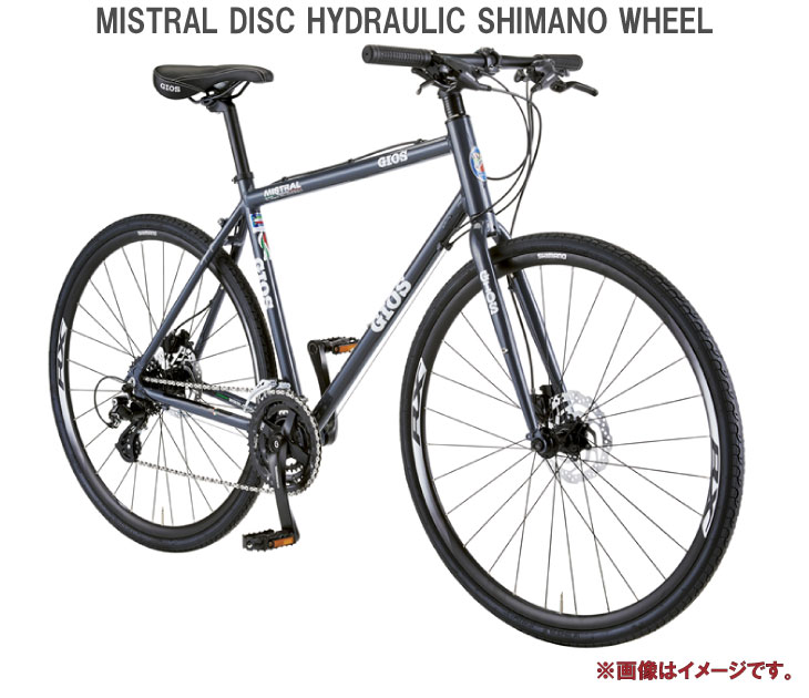 2024 GIOS ジオス MISTRAL DISC HYDRAULIC SHIMANO WHEEL ミストラル ディスク 油圧式 シマノホイール仕様  グレー 3×8S クロスバイク : 33000356 : 自転車館びーくる - 通販 - Yahoo!ショッピング