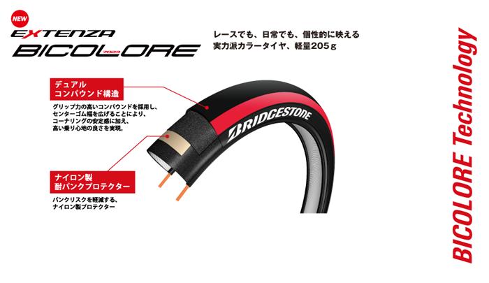 BRIDGESTONE ブリヂストン TIRE タイヤ EXTENZA エクステンザ BICOLORE ビコローレ 700×23C(☆2本セット)  :32000042:自転車館びーくる - 通販 - Yahoo!ショッピング