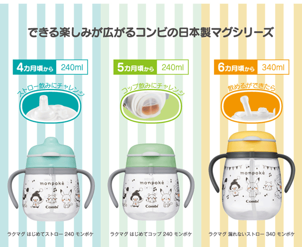 Combi（コンビ） ラクマグ はじめてストロー 240 モンポケ