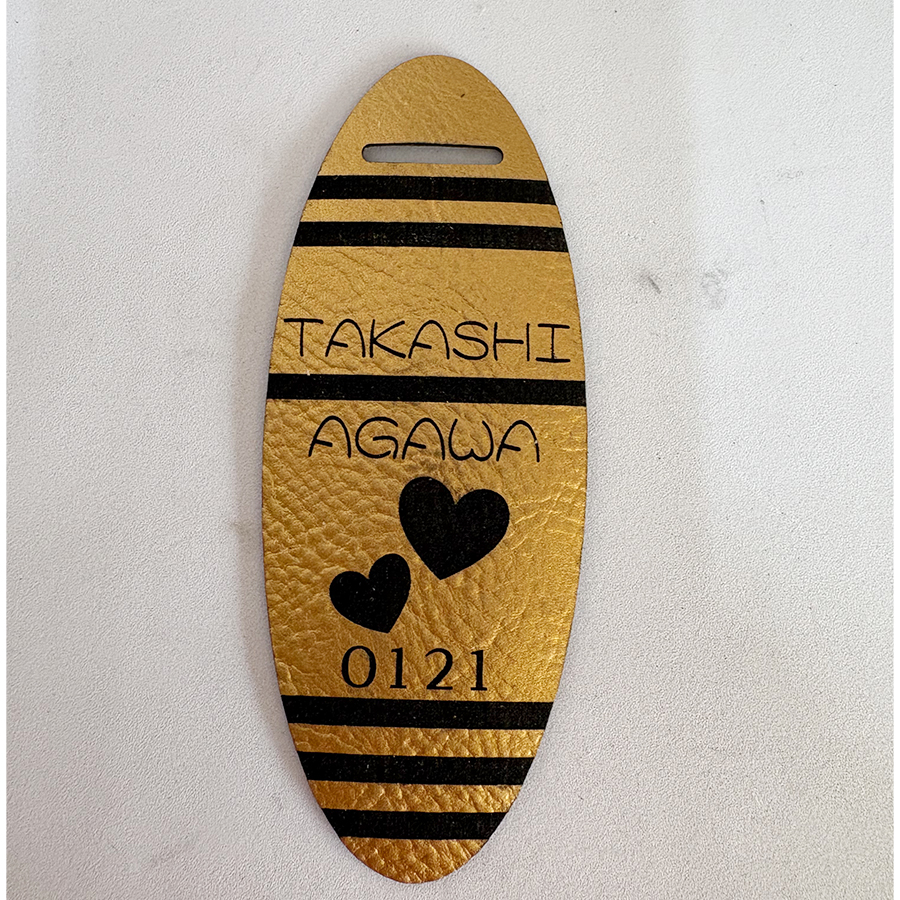 ゴルフ ネームプレート タグ 刻印 高級 即日 名札 耐水 革 アクリル 高級 目立つ ベルト付き キャディーバッグ 10書体 15カラー レーザー彫刻 かっこいい |  | 13